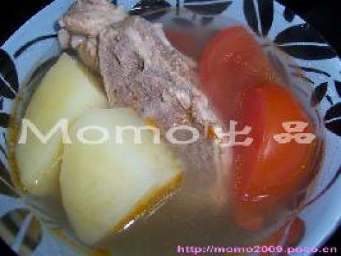 西红柿土豆扇骨汤做法