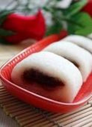 樱花季：樱花红豆糯米卷做法