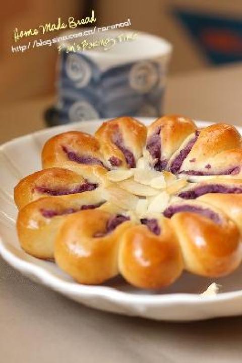 紫薯面包花儿做法