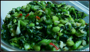 青豆烩油菜做法