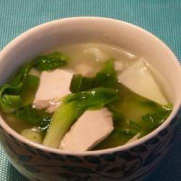 小棠菜鸡丝汤做法