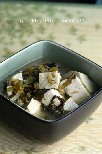 雪菜炖老豆腐做法