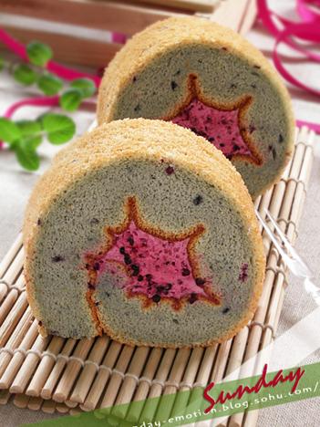 紫红色的季节―桑葚蛋糕卷做法
