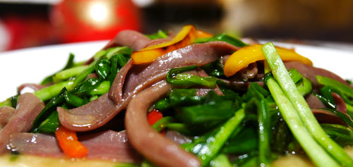 韭菜炒海肠做法