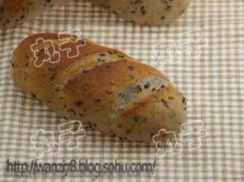 黑芝麻核桃面包做法