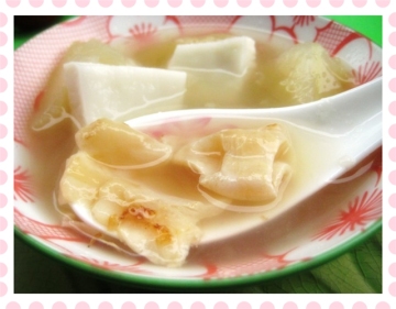 木瓜椰子煲鱼胶汤做法
