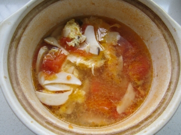 杏鲍菇西红柿蛋汤做法