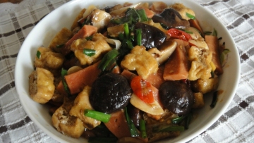 香菇焖油豆腐做法