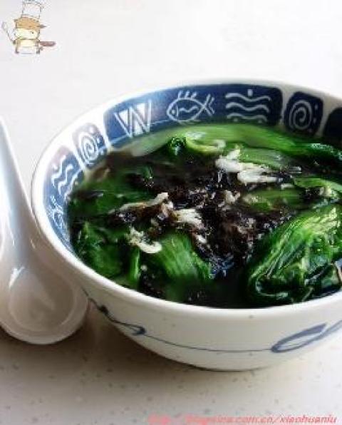 小白菜虾皮汤做法