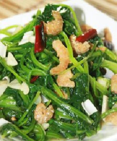 海米炝菠菜做法