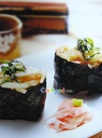 鱼肉蜜瓜寿司做法