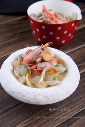 北极虾蛤蜊冬瓜汤做法