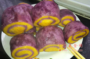 紫薯南瓜馒头做法
