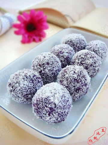 紫薯椰蓉球做法