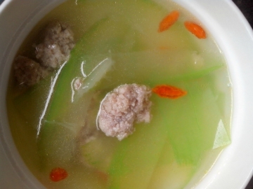 米冬瓜圆子汤做法