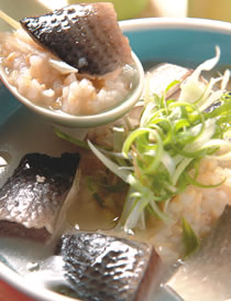鱼生发芽米粥做法