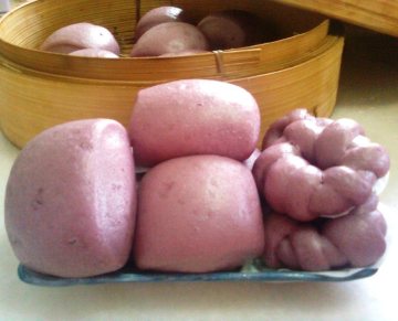 高纤紫薯馒头（中种法 + 不皱皮的两段蒸法）做法