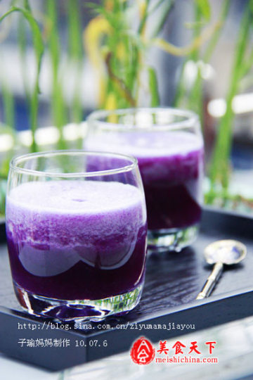 防癌护肝的蜂蜜紫甘兰汁做法