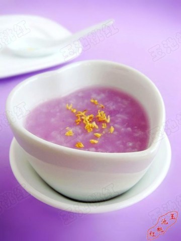 桂花紫薯粥做法