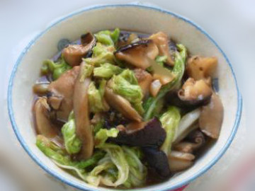 蚝油香菇白菜做法