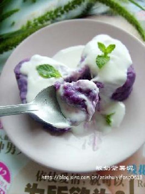 酸奶紫薯泥做法