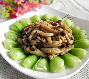 蟹味菇炒小油菜做法