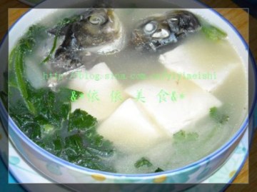 鱼头豆腐香菜汤做法