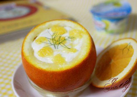 橙香奶酪盅做法
