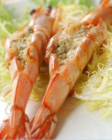 蒜茸香草烤海虾做法