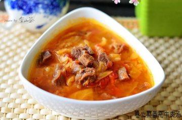 韩式卷心菜番茄牛肉汤做法