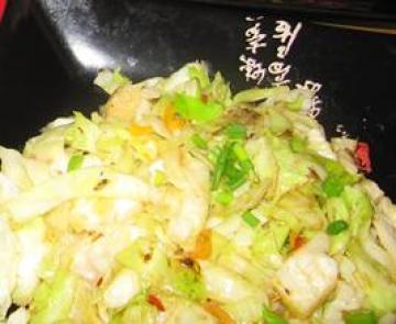 蟹油卷心菜做法