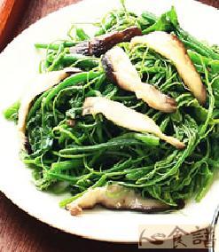 鲜菇炒龙鬚菜做法
