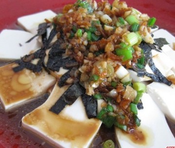 虾皮紫菜拌豆腐做法