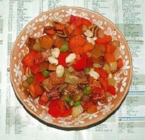 豆干炒蔬菜丁做法