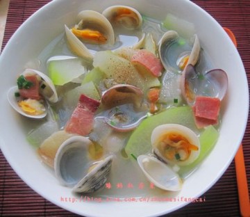 冬瓜火腿蛤蜊汤做法