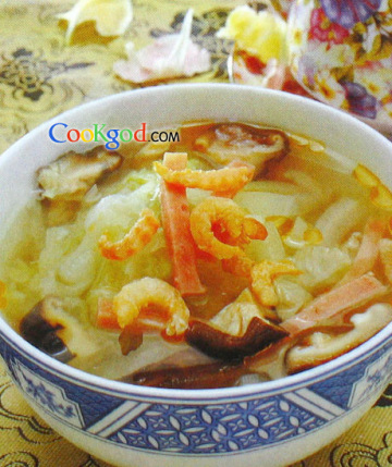 虾米白菜汤做法