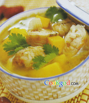 鱼肉芒果咖喱汤做法