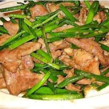 韭菜花炒猪肉做法
