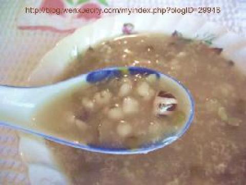 苡米苕实绿豆糯米粥做法