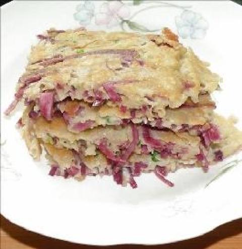 紫薯煎饼做法