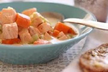 三文鱼肉蔬菜汤做法