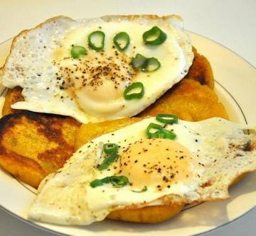 南瓜饼和荷包蛋做法