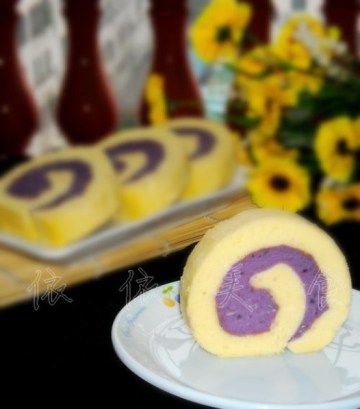 紫薯蛋糕卷做法