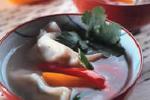 小吃 甜椒素饺子汤