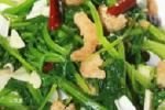 小吃 海米炝菠菜