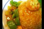 小吃 咖喱虾仁土豆米饭