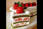 小吃 素食绿茶草莓糕