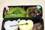 小吃 桃心米饭+回锅牛肉+荷兰豆炒木鱼花