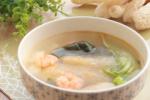 小吃 竹荪鲜虾豆腐海带汤