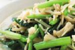 小吃 菠菜炒金针菇